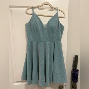 Sparkling Blue Sleeveless Dress